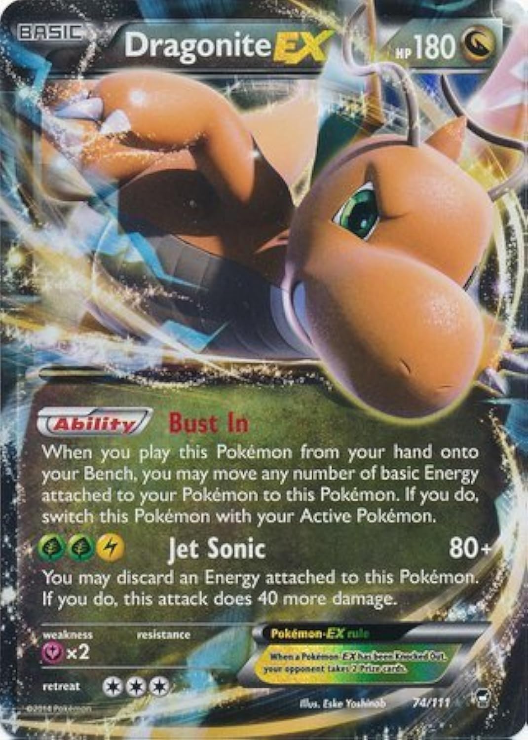 Amazon.co.jp: Pokemon Dragonite Ex Furious Fists 74/111 : おもちゃ
